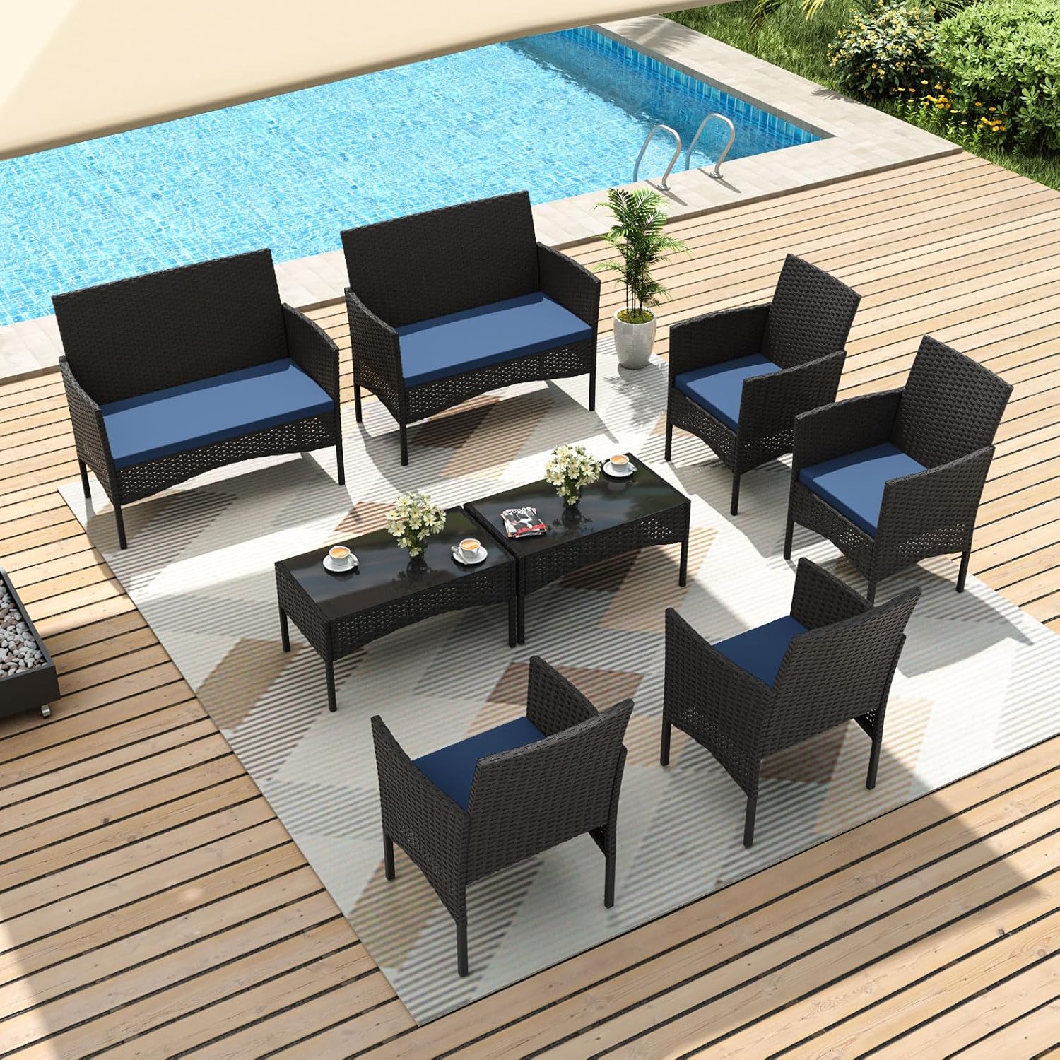 8 Pieces Patio Furniture Set,  - đánh giá và giá Salomon Shoes Speedcross 6